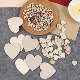 50/100/200Pcs Unfinished Wooden Hearts for Crafts 1-6cm Heart Blank Wood Ornaments Birthday Wedding Party Christmas Decor