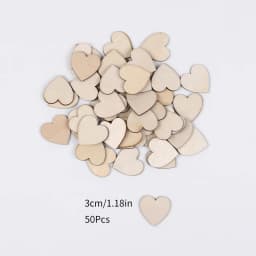 50/100/200Pcs Unfinished Wooden Hearts for Crafts 1-6cm Heart Blank Wood Ornaments Birthday Wedding Party Christmas Decor
