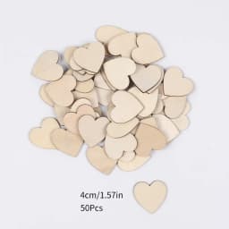 50/100/200Pcs Unfinished Wooden Hearts for Crafts 1-6cm Heart Blank Wood Ornaments Birthday Wedding Party Christmas Decor
