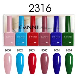 CANNI HEMA FREE 9ml Nail Gel Polish Kit Great Coverage Color Gel Set Nail Manicure Soak Off UV LED Christmas Red Gift Gel Nail