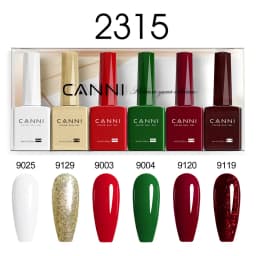 CANNI HEMA FREE 9ml Nail Gel Polish Kit Great Coverage Color Gel Set Nail Manicure Soak Off UV LED Christmas Red Gift Gel Nail