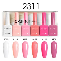 CANNI HEMA FREE 9ml Nail Gel Polish Kit Great Coverage Color Gel Set Nail Manicure Soak Off UV LED Christmas Red Gift Gel Nail