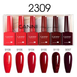 CANNI HEMA FREE 9ml Nail Gel Polish Kit Great Coverage Color Gel Set Nail Manicure Soak Off UV LED Christmas Red Gift Gel Nail