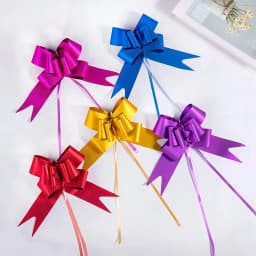 100pcs Party Wedding Christmas Tree Hanging Decorated Ribbon Bow Bag Gift Wrapping & Decorat Bow Knot Ribbon Butterfly Pull Bow