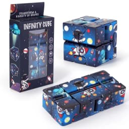 Colorful Infinite Versatile Christmas Fidget Cube Colorful Starry Sky Cube and Fidget Handle Toy Set