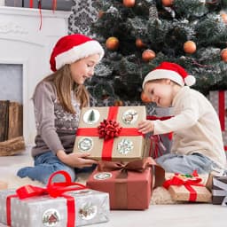 500pcs 1inch Christmas Stickers for Envelope Round Merry Christmas Stickers 8 Designs Christmas Gift Decor Stickers
