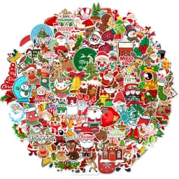50/100PCS Christmas Series Cartoon Festival Fun Graffiti Stickers DIY Manual Scrap Book Tablet Decorative Stickers 