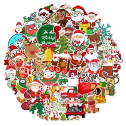 50/100PCS Christmas Series Cartoon Festival Fun Graffiti Stickers DIY Manual Scrap Book Tablet Decorative Stickers 