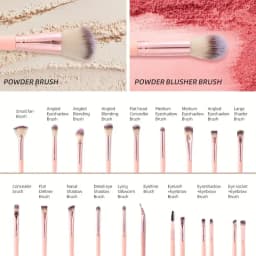 20/40 Pink Makeup kit Complete Makeup Brush Set, Big set includes Soft Brushes, Beauty Blender, Birthday Christmas New Year gift