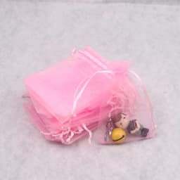 100PCS Organza Bags Random Mesh Organza Jewelry Bags Drawstring, Small Drawstring Favor Pouches Christmas Candy Wedding Birthday