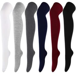 Christmas Stockings Over Knee Long High Socks Women Halloween Striped Stockings Dance Cosplay Performance Solid Colors Leggings