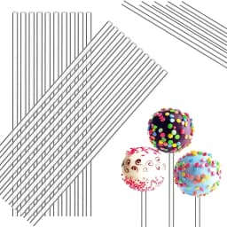 Acrylic Lollipop Sticks Cake Pops Sticks Candy Treat Sticks for Halloween Christmas Cupcake Toppers Chocolate Cookie Dessert 