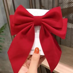 1Pcs Red Bowknot Hair Clip for Chinese New Year Christmas Barrettes Hair Accessories Gifts for Women Girls Xmas Tree Ornament