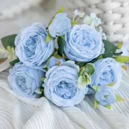Artificial Flowers Fake Silk White Peonies Used for Home Room Vase Decoration Christmas Wreath Wedding Bouquet Party Accessories