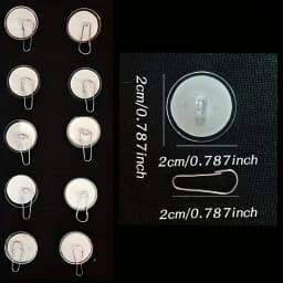20/40transparent ceiling hooks - Strong self-adhesive no drilling, DIY home decoration, Christmas party wall storage hooks