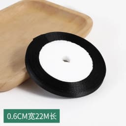1pc 22 Meters/Roll (6mm-50mm) Black Polyester Satin Ribbon Bow Craft Decor Wedding Christmas Party Handwork DIY Decoration