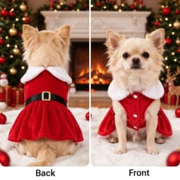 Cute Dog Santa Claus Outfit Christmas Costume for Small Dogs Cats Yorkie Cosplay Clothes Dress Up Jumpsuit Party Gifts Supplies