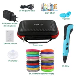 Novel Creative 3D Children's Printing Pen with LCD Display Power Adapter PLA Filament Travel Box Kids Christmas Birthday Gift