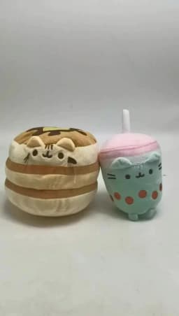 Cute Animal hamburger Cat soft Stuffed Pussy Christmas Gift Toys for Christmas 14cm