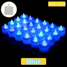 50/24*Pack Colorful LED Candle Light Battery Operated Tealight Switch Candles Flameless Wedding Home Christmas Decor Mini Candle