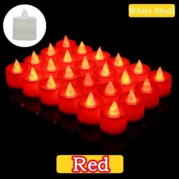 50/24*Pack Colorful LED Candle Light Battery Operated Tealight Switch Candles Flameless Wedding Home Christmas Decor Mini Candle