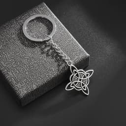 Exquisite Stainless Steel Pattern Witch Knot Pendant Necklace Celtic Knot Lucky Jewelry Christmas Gift for Friends and Family