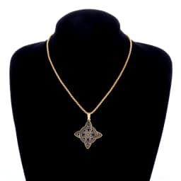Exquisite Stainless Steel Pattern Witch Knot Pendant Necklace Celtic Knot Lucky Jewelry Christmas Gift for Friends and Family