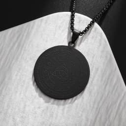 Exquisite Stainless Steel Pattern Witch Knot Pendant Necklace Celtic Knot Lucky Jewelry Christmas Gift for Friends and Family