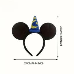 2026 Mickey Mouse Plush Magic House Disney Headwear Cosplay Decoration Christmas Party Cloth Hair Band Adult Kids Halloween Part