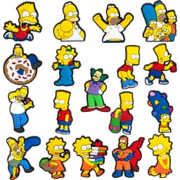 18Pcs/Set Simpson Shoe Charms DIY Shoe Buckle Accessories PVC Shoe Decorations Christmas Gifts