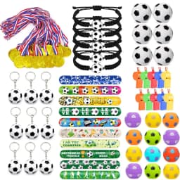 Soccer Party Favors Football Theme Bracelets Keychain Pin Ball Maze Game Gifts Birthday Party Pinata Fillers Christmas Gift