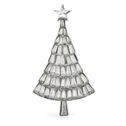 Wuli&baby Shining Christmas Tree Brooches For Women Unisex 4-color Rhinestone New Year Plants Party Office Brooch Pins Gifts