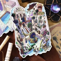 Kawaii The Magician 3D The Empress Landscape Sticker DIY Pocket Cabin Scene Christmas gifts