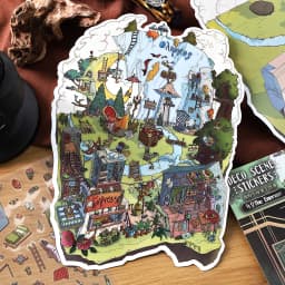 Kawaii The Magician 3D The Empress Landscape Sticker DIY Pocket Cabin Scene Christmas gifts
