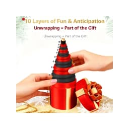Annoying Nested Screw Gift Box Money Puzzle Box, 10 Layer Reusable Prank Gift Boxes for Birthday, Christmas & Fun Party