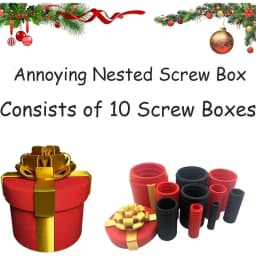 Annoying Nested Screw Gift Box Money Puzzle Box, 10 Layer Reusable Prank Gift Boxes for Birthday, Christmas & Fun Party