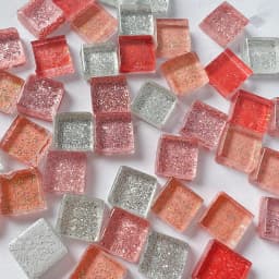 50pcs Glass Mosaic Tiles Colorful Square Mosaic Pieces for Mosaic Projects DIY Crafts Mosaic Handmade Christmas Decoration