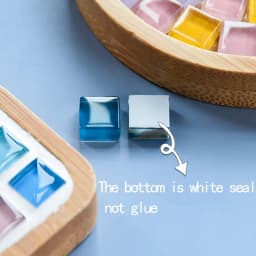 50pcs Glass Mosaic Tiles Colorful Square Mosaic Pieces for Mosaic Projects DIY Crafts Mosaic Handmade Christmas Decoration