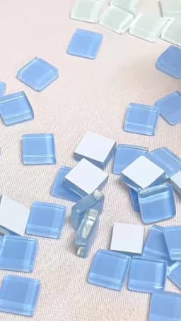 50pcs Glass Mosaic Tiles Colorful Square Mosaic Pieces for Mosaic Projects DIY Crafts Mosaic Handmade Christmas Decoration