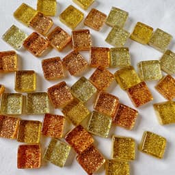 50pcs Glass Mosaic Tiles Colorful Square Mosaic Pieces for Mosaic Projects DIY Crafts Mosaic Handmade Christmas Decoration
