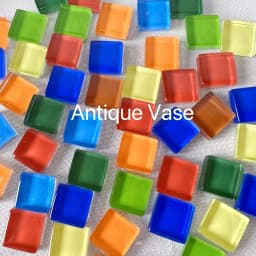 50pcs Glass Mosaic Tiles Colorful Square Mosaic Pieces for Mosaic Projects DIY Crafts Mosaic Handmade Christmas Decoration