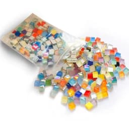 50pcs Glass Mosaic Tiles Colorful Square Mosaic Pieces for Mosaic Projects DIY Crafts Mosaic Handmade Christmas Decoration