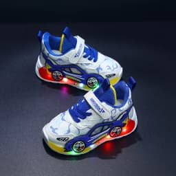 Mgo Kidss New Spring and Autumn Children's Car-Themed Boys' Sneakers, Cartoon Light-Up Shoes for Kids, Boys' Glowing Running Shoes for Ages 1-3-6, Led Light-Up Shoes, Lightweight Boys' Shoes, Light-Up Sneakers, Christmas/Halloween Gift
