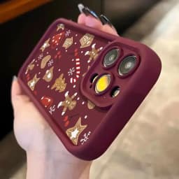 Cute Christmas Theme Pattern Phone Case for iPhone 18 17 Pro Max 16 Plus 15 14 13 12 11 Pro Max XS X 7 8 Plus SE 2022 16E Cover