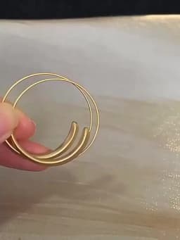 2025 New Design Matte Gold Gold Color Circle Earrings for Women's Fashion Jewelry Girl‘s Christmas Party Exaggerated Accessories