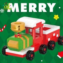HUIQIBAO Children Mini Christmas Tree Santa Claus Snowman Model Micro Bricks Building Block DIY Elk Bricks Toys for Adult Gift