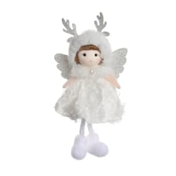 Christmas plush antlers angel girl pendant Christmas tree pendant creative doll pendant gift