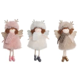 Christmas plush antlers angel girl pendant Christmas tree pendant creative doll pendant gift