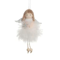 Christmas plush antlers angel girl pendant Christmas tree pendant creative doll pendant gift
