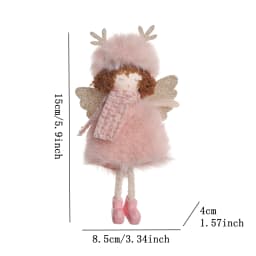 Christmas plush antlers angel girl pendant Christmas tree pendant creative doll pendant gift